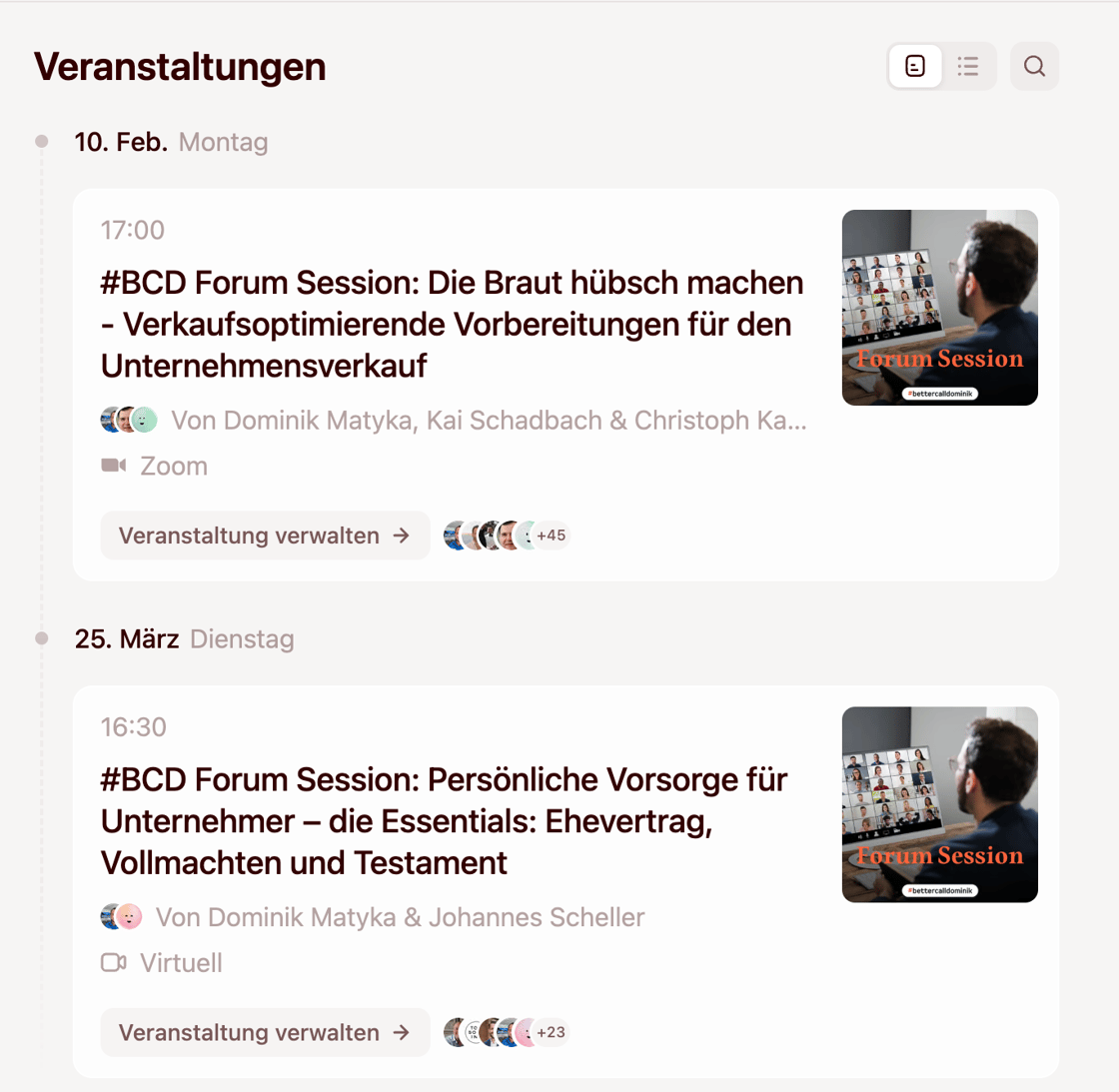 Forum Sessions